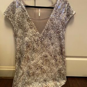 Silver Shimmer Cocktail Dress